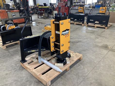 skid steer loader top type post driver|montana post pounder for sale.